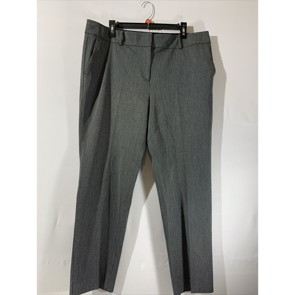 Loft Marisa Cropped Trouser Dress Pants Womens Size 14 Gray - Picture 1 of 7